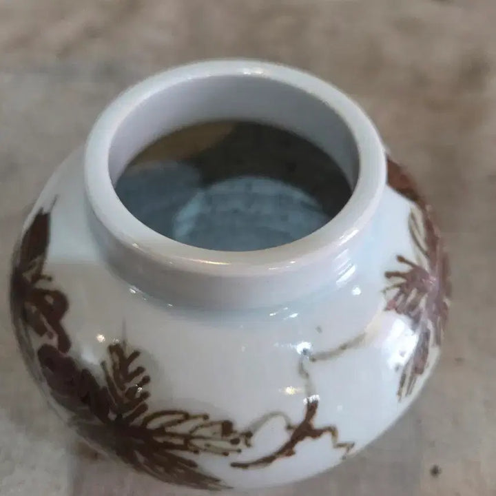 [BUNJANG] Chulhwa White Porcelain Grape Motif Ceramic Vase / 철화백자 포도문 도자기 소호