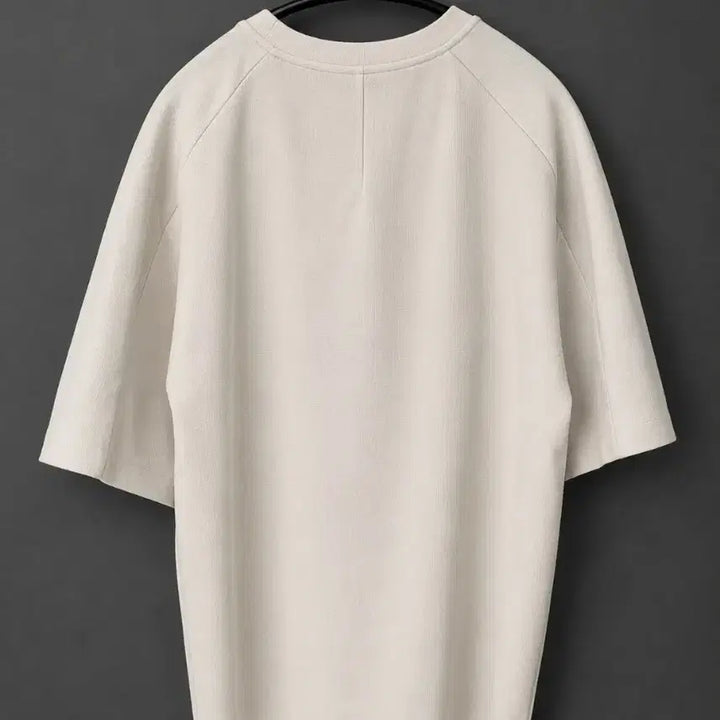 [BUNJANG] Time Homme Round Neck Short Sleeve T-Shirt Beige / 새상품 타임옴므 라운드넥 반팔 티셔츠 베이지