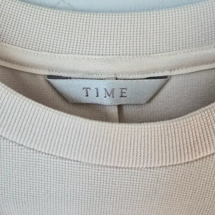 [BUNJANG] Time Homme Round Neck Short Sleeve T-Shirt Beige / 새상품 타임옴므 라운드넥 반팔 티셔츠 베이지