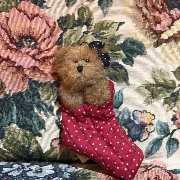 [BUNJANG] Boyds Bears Christmas Stocking Bear Plush / 보이즈베어 크리스마스 양말 곰인형