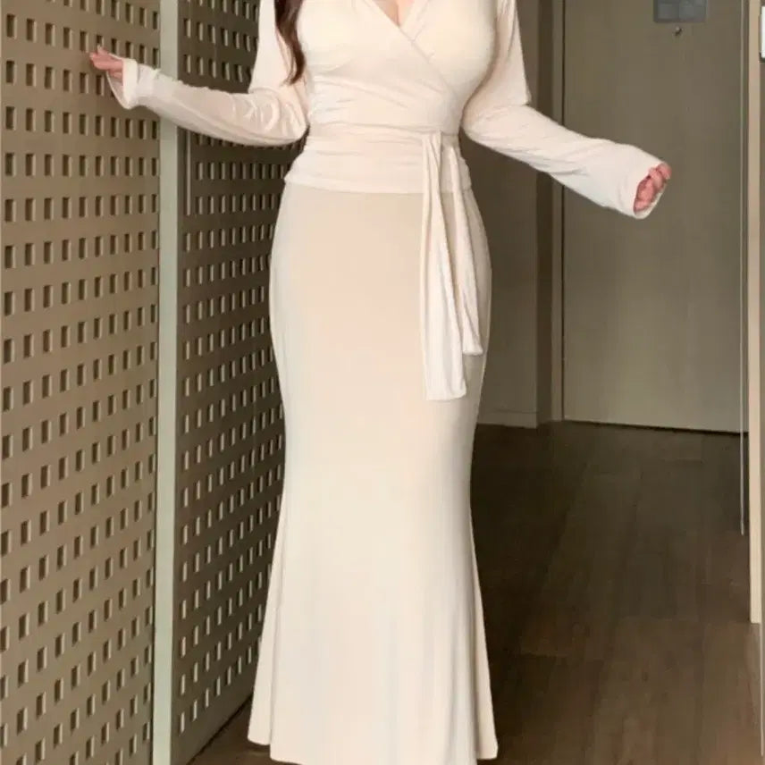 [BUNJANG] Flatper Cool Hip Cover Span Mermaid Long Skirt / [5분착용/원가 3.1] 플랫퍼 쿨 힙딥커버 스판 머메이드 롱스커트