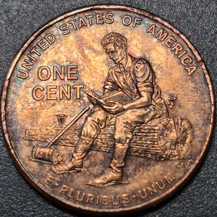 [BUNJANG] 2009 P Lincoln Cent Rainbow Toned Coin / 2009년 P링컨 센트. 무지개 토닝  주화