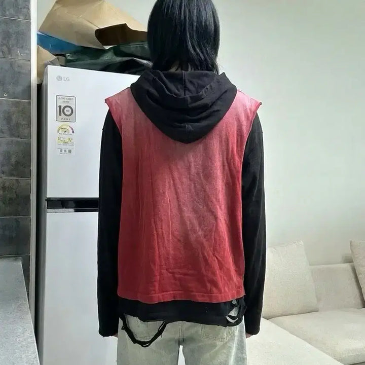 [BUNJANG] Kamiya JEALOUSY BOY Docked Layered Hood Long Sleeve / Kamiya  / JEALOUSY BOY 도킹 레이어드 후드 롱슬리브