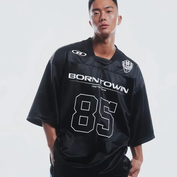 [BUNJANG] Born to Win 85 Rugby Oversized Mesh Jersey T-Shirt Size 3 / 본투윈 85 럭비 오버핏 메쉬 저지 티셔츠 3사이즈 새상품