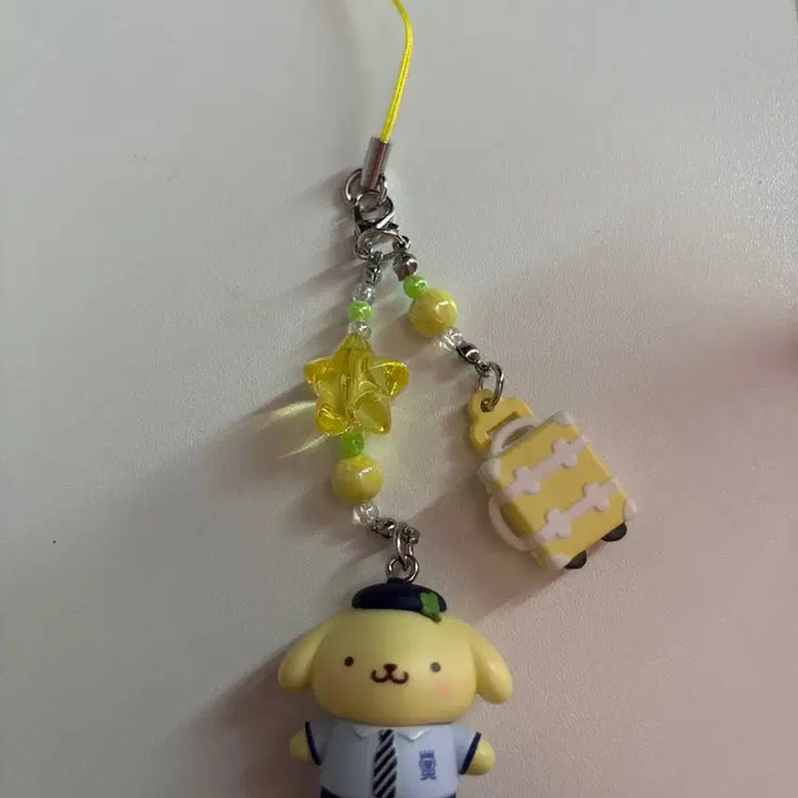 [BUNJANG] Pompompurin Sanrio Gakuen Kirameki Strap Keychain / 폼폼푸린 산리오 학원 키라메키 스트랩 키링