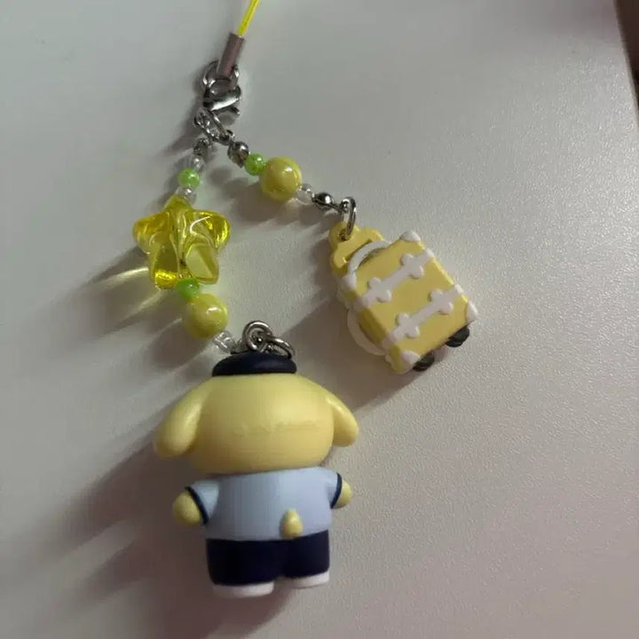 [BUNJANG] Pompompurin Sanrio Gakuen Kirameki Strap Keychain / 폼폼푸린 산리오 학원 키라메키 스트랩 키링
