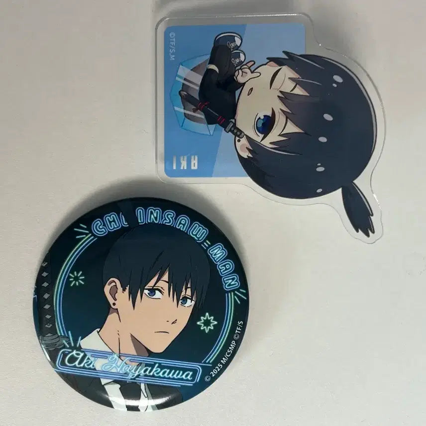 [BUNJANG] Chainsaw Man Aki Pin &amp; Clip Bundle / 체인소맨 아키 캔뱃지, 집게 일괄