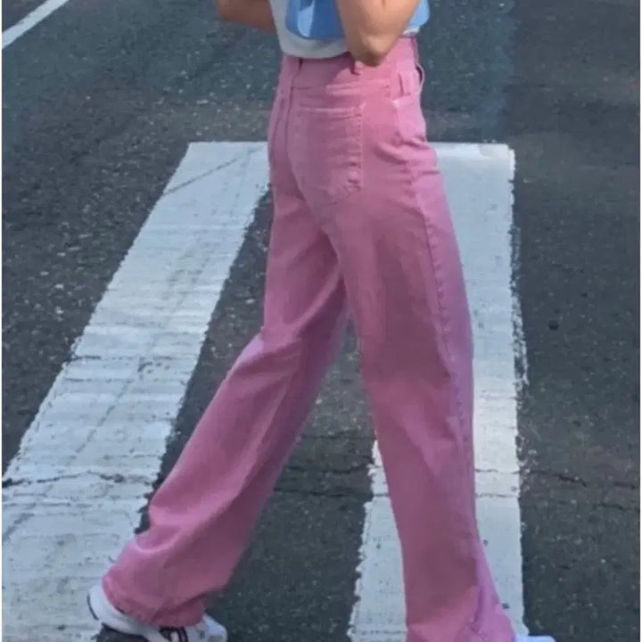 [BUNJANG] Moible Dyeing Pink Denim Pants / 모이블레 moible 다잉 핑크 데님 팬츠
