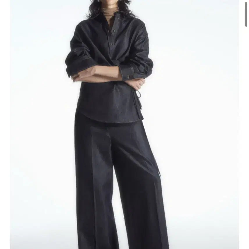 [BUNJANG] COS Tailored Wide Leg Denim Trousers / COS 테일러드 와이드 레그 데님 트라우저