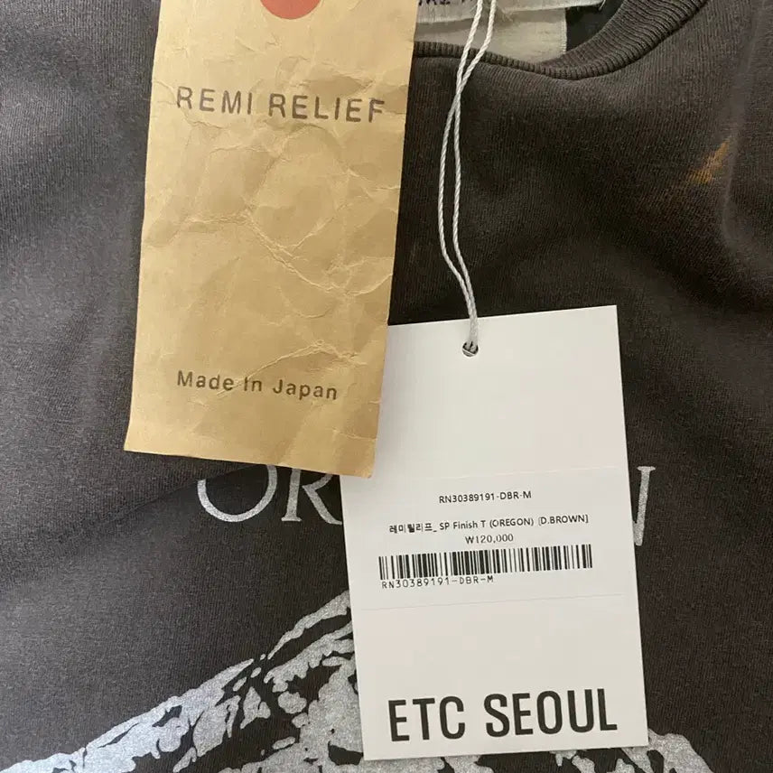 [BUNJANG] Remi Relief SP Finish T-Shirt Oregon D.BROWN / 레미릴리프_ SP Finish T (OREGON) [D.BROWN]