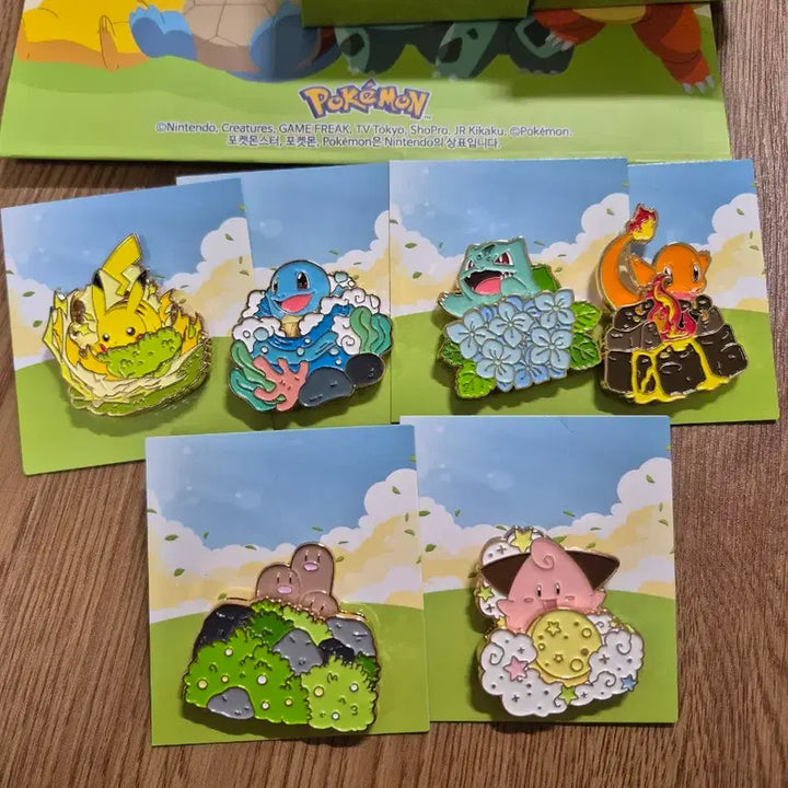 [BUNJANG] Pokemon Isaac Toast Badge Bundle Set / 포켓몬 이삭토스트 뱃지 일괄 - 피카츄 파이리 꼬부기 등