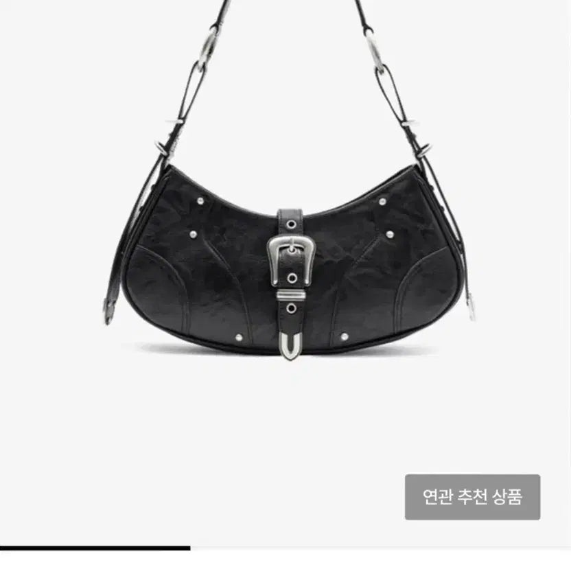 [BUNJANG] Insilence Woman Faux Leather Buckle Shoulder Bag / 인사일런스 우먼 포우레더 버클 숄더백