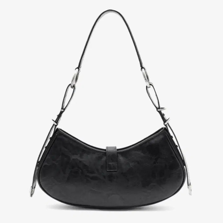 [BUNJANG] Insilence Woman Faux Leather Buckle Shoulder Bag / 인사일런스 우먼 포우레더 버클 숄더백