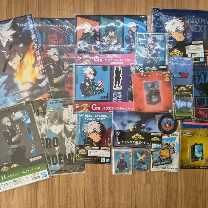[BUNJANG] My Hero Academia Todoroki Shoto Goods Bundle Set / 히로아카 제일복권 토도로키 쇼토 굿즈 세트 일괄(아크릴,파일,포스터 등)