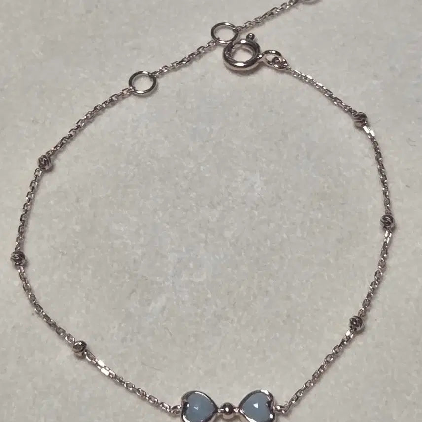 [BUNJANG] Ribbon Chain Bracelet Rose Gold Silver / 리본 체인 팔찌 로즈골드 실버팔찌 (새상품