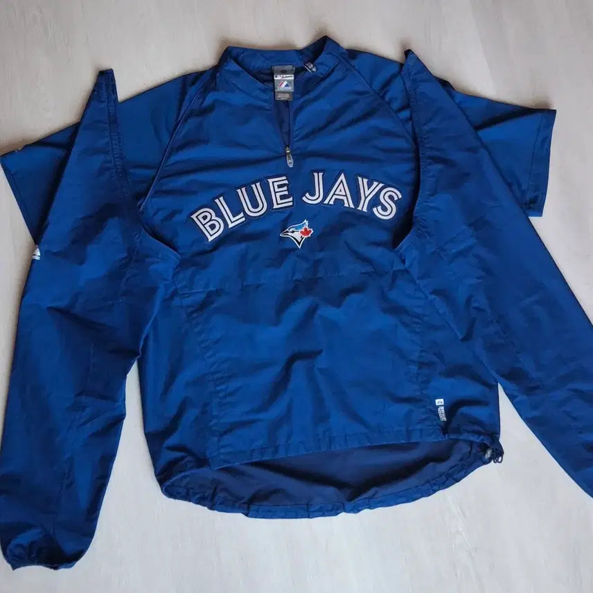 [BUNJANG] Majestic Toronto Blue Jays Windbreaker / 마제스틱 토론토 블루재이스 바람막이