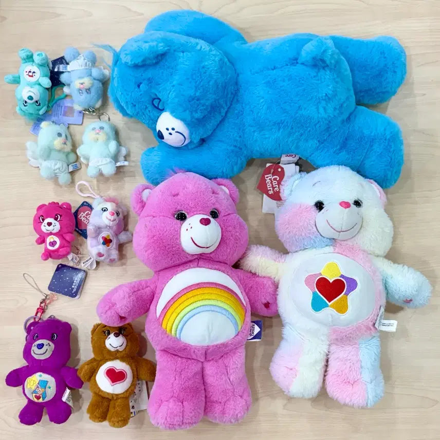 [BUNJANG] Care Bears Medium Plush Keychain Bundle / 케어테디베어 곰 중형인형뽑기 키링열쇠가방고리인형 일괄 처분
