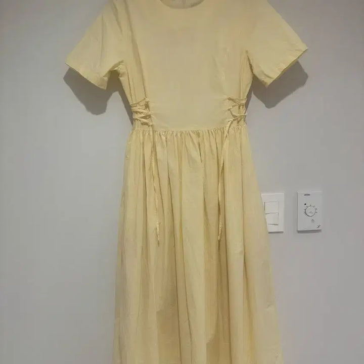 [BUNJANG] Riel Peach Corset Yellow Dress / 리엘 피치 코르셋 옐로우 원피스
