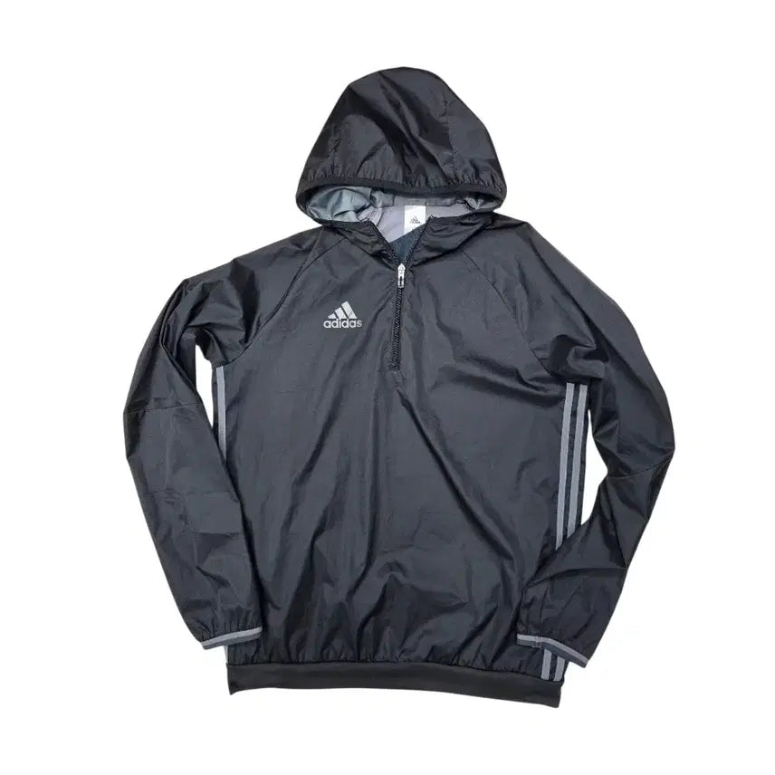 [BUNJANG] Adidas 3-Stripes Hooded Anorak Black Size 105 / [프립]105/아디다스 삼선 후드 아노락 블랙