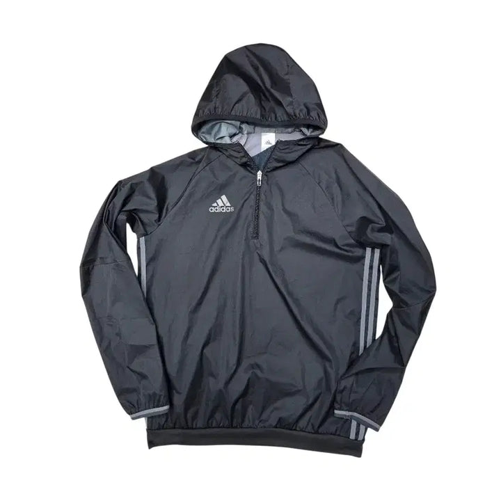 [BUNJANG] Adidas 3-Stripes Hooded Anorak Black Size 105 / [프립]105/아디다스 삼선 후드 아노락 블랙