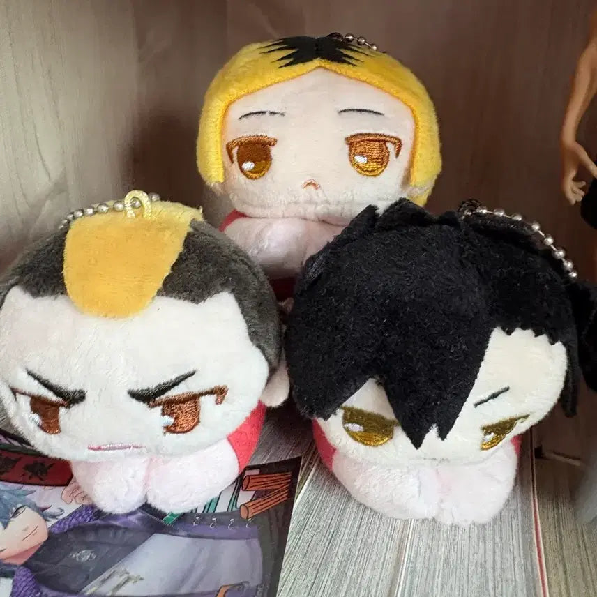 [BUNJANG] Haikyuu!! Nekoma High School Volley Ball Club Plush Set (Kuroo, Kenma, Tora) / 하이큐 네코마 누이(일괄가격)