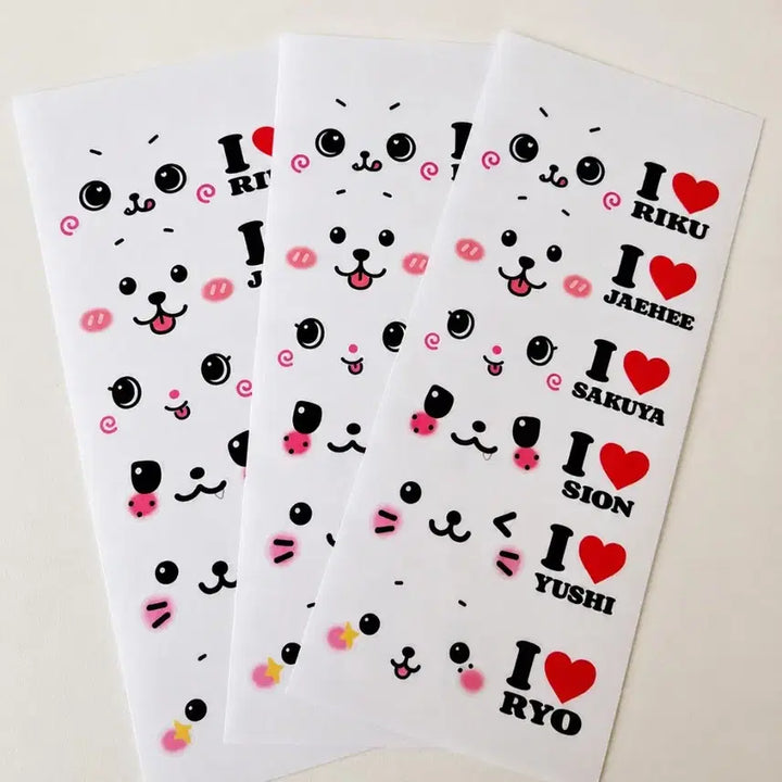 [BUNJANG] NCT Wish Wish Doll Face Sticker Set / !인기! 엔위시 위시돌 얼굴 스티커 리쿠쿠리유우시버블냥시온시오닝엔시티위시