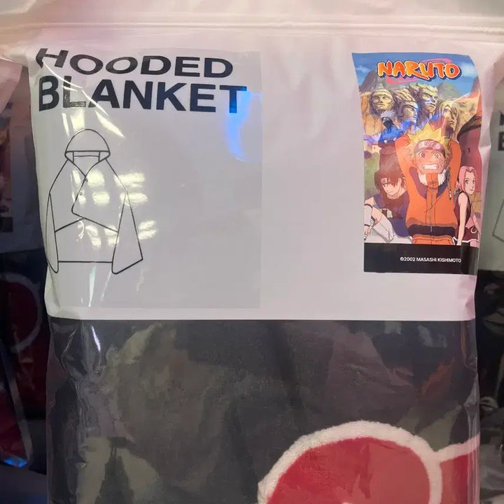 [BUNJANG] SPAO Naruto Itachi Hooded Blanket / 현물)스파오 팝업 나루토 이타치 후드담요 미개봉