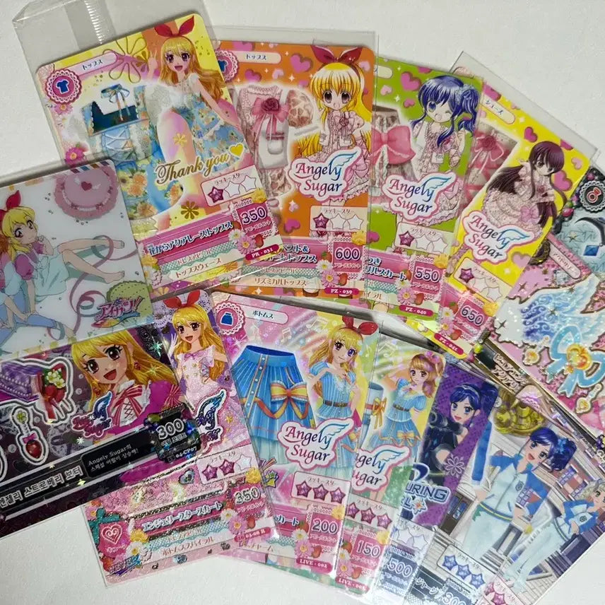 [BUNJANG] Aikatsu! Angelic Sugar Leaf Bear Paint Deco Tracksuit Bundle Set Cards / 아이카츠 아이엠스타 엔젤리슈가 리프 베어 페인트 데코 체육복 등 일괄판매