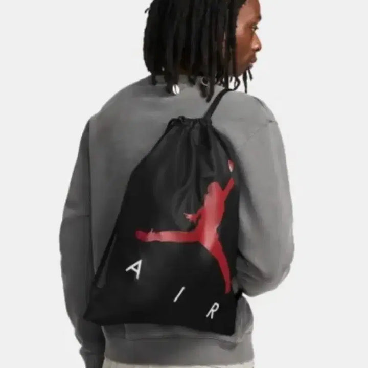 [BUNJANG] Jordan Air Drawstring Bag Black / 조던 에어 드로우 스트링 백 검정