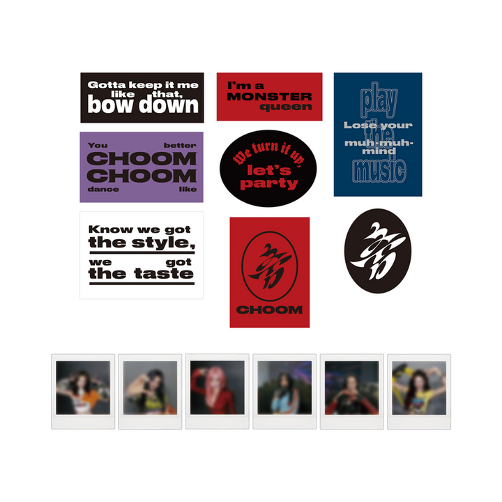 [BUNJANG] BABYMONSTER LYRICS STICKER + INSTANT PHOTO / 베이비몬스터 LYRICS STICKER + INSTANT PHOTO 베몬
