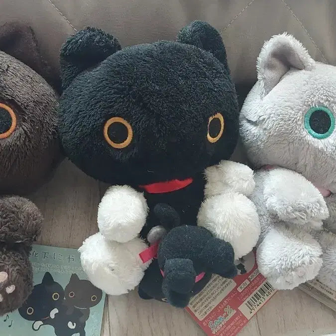 [BUNJANG] Three Cats Plush Dolls - Brown, Black, Gray / 세 마리 고양이 인형 브라운 블랙 그레이