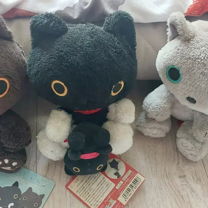 [BUNJANG] Three Cats Plush Dolls - Brown, Black, Gray / 세 마리 고양이 인형 브라운 블랙 그레이