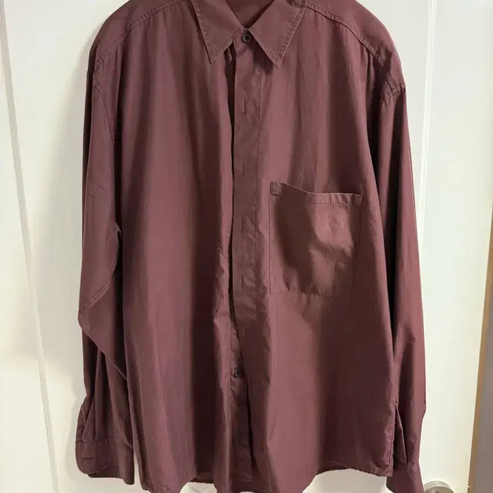 [BUNJANG] Auralee Deep Wine Cotton Shirt Size 4 / Auralee 오라리 딥와인 면셔츠 4사이즈