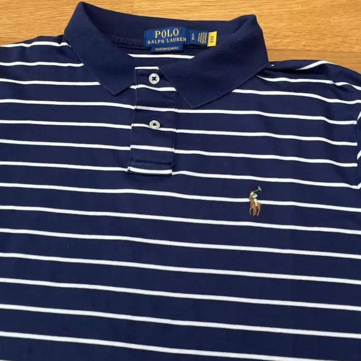 [BUNJANG] Polo Ralph Lauren Striped Rugby Polo Shirt L Size / 폴로 스트라이프 럭비 카라티