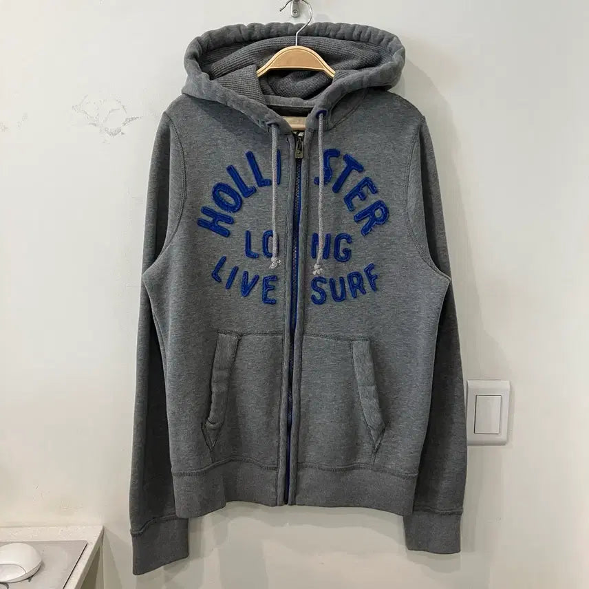[BUNJANG] Hollister Grey Zip-Up Hoodie / 168 홀리스터 후드집업