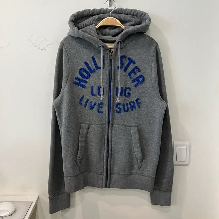 [BUNJANG] Hollister Grey Zip-Up Hoodie / 168 홀리스터 후드집업
