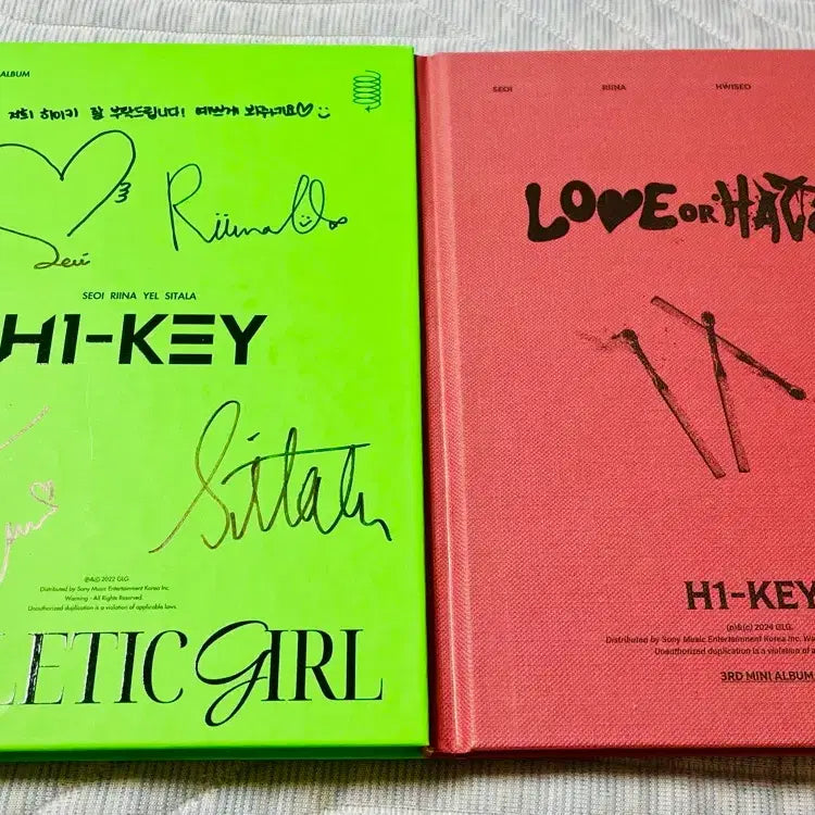 [BUNJANG] H1-KEY Signed 2-Set Athletic Girl Album / 하이키 H1-KEY 친필싸인 2종 세트 비매