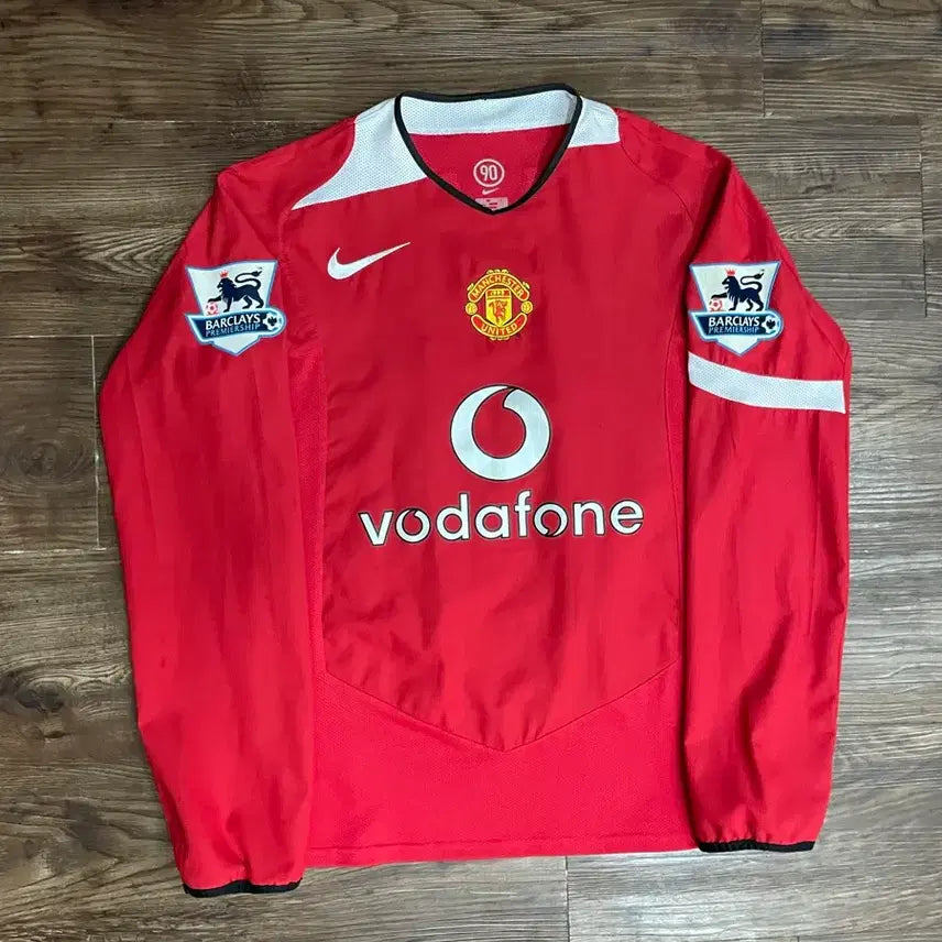 [BUNJANG] Nike Manchester United 04-06 Vodafone Home Long Sleeve Jersey (Red, Size S) / 04-06 나이키 맨유 보다폰 홈 긴팔 유니폼 레드