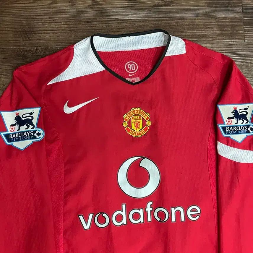 [BUNJANG] Nike Manchester United 04-06 Vodafone Home Long Sleeve Jersey (Red, Size S) / 04-06 나이키 맨유 보다폰 홈 긴팔 유니폼 레드