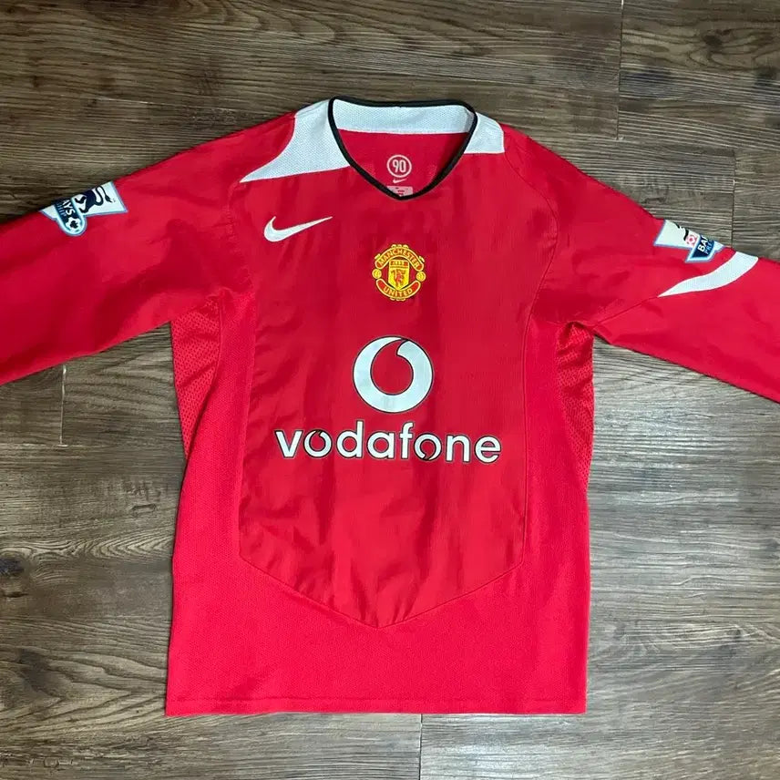 [BUNJANG] Nike Manchester United 04-06 Vodafone Home Long Sleeve Jersey (Red, Size S) / 04-06 나이키 맨유 보다폰 홈 긴팔 유니폼 레드