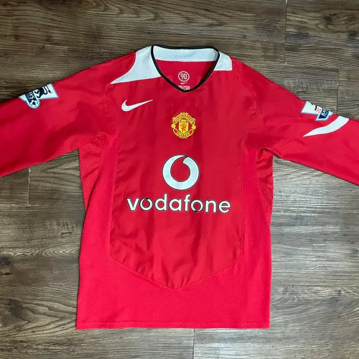 [BUNJANG] Nike Manchester United 04-06 Vodafone Home Long Sleeve Jersey (Red, Size S) / 04-06 나이키 맨유 보다폰 홈 긴팔 유니폼 레드