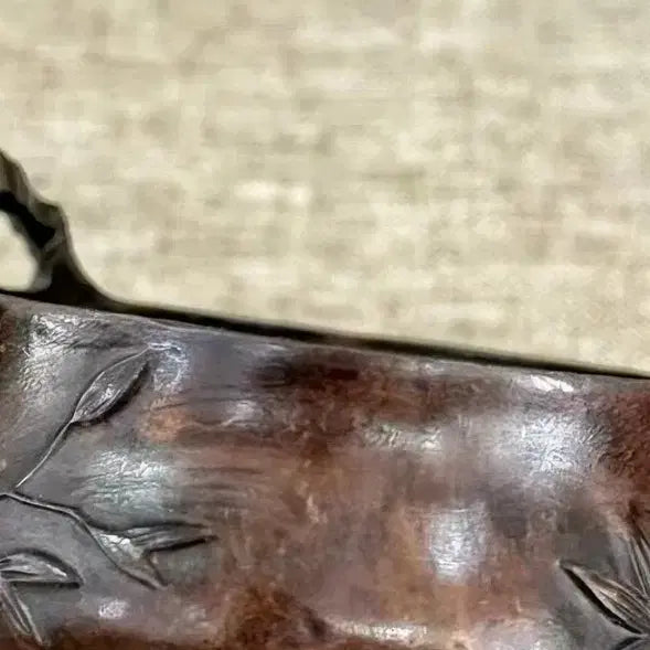 [BUNJANG] Rare Ming Dynasty Xuande Period Bronze Incense Burner with Tripod Base and Twin Handles / 희귀한 명나라 선덕시대 십육자 동향로, 작은 삼족 받침대와 쌍귀형