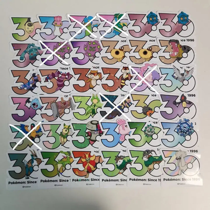 [BUNJANG] Pokemon 30th Anniversary Stickers / 포켓몬 30주년 스티커 1200