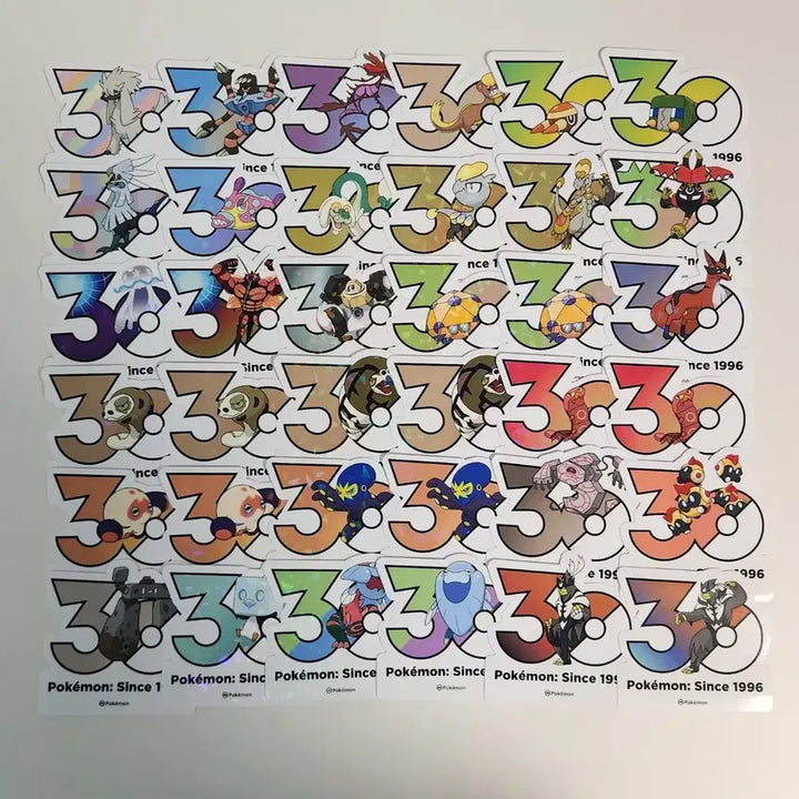 [BUNJANG] Pokemon 30th Anniversary Stickers / 포켓몬 30주년 스티커 1200