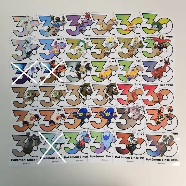 [BUNJANG] Pokemon 30th Anniversary Stickers / 포켓몬 30주년 스티커 1200