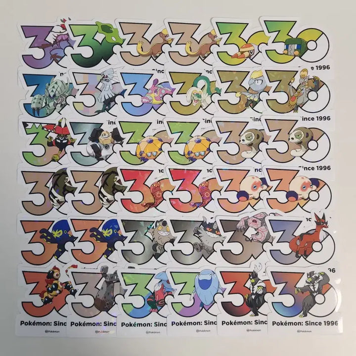 [BUNJANG] Pokemon 30th Anniversary Stickers / 포켓몬 30주년 스티커 1200