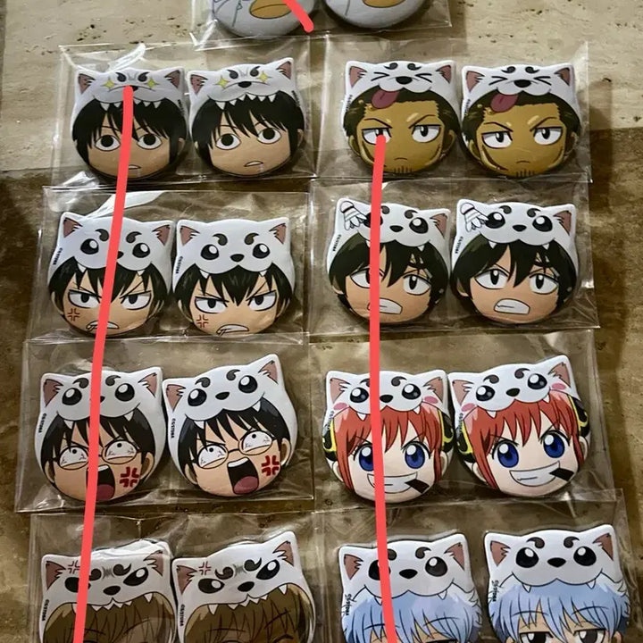 [BUNJANG] Gintama Kemomimi Can Badge Full Set / 은혼 케모미미 캔뱃지 풀세트