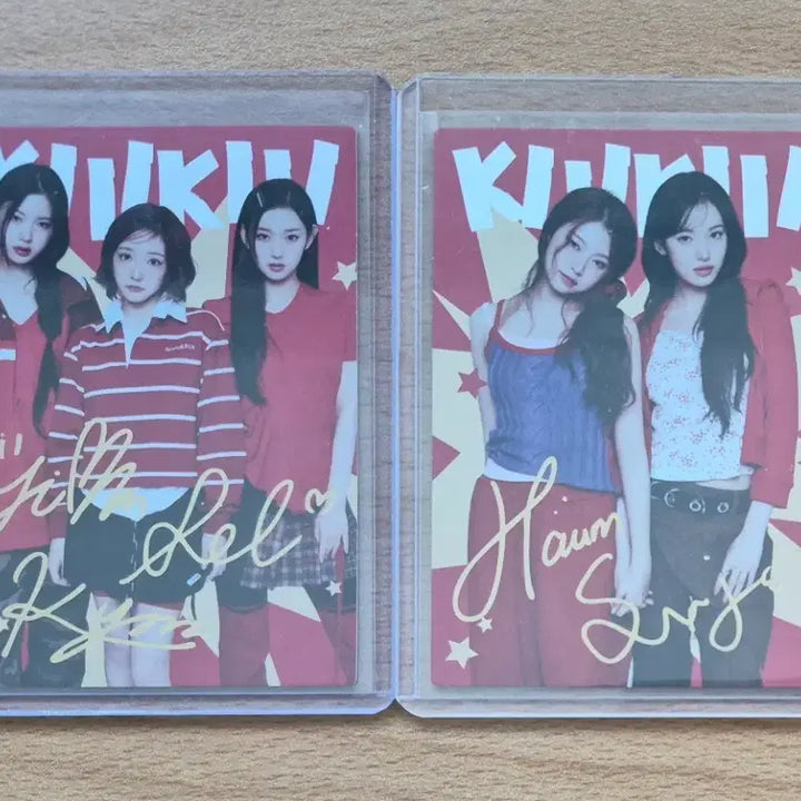 [BUNJANG] Tereka KPOP Rookie Kiki Signature Card Set / 2025 테레카 KPOP 루키 키키 시그니처카드 2장랏 판매합니다.