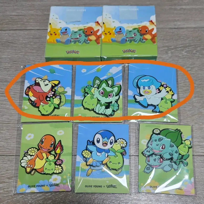 [BUNJANG] Pokemon Olive Young Magnet Starter Set / 포켓몬 올리브영 마그넷 일괄 판매