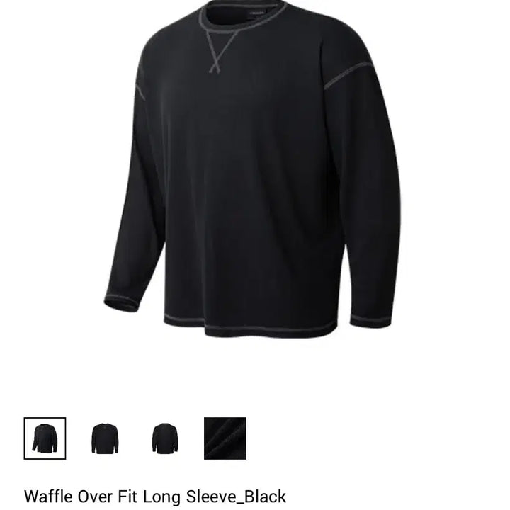 [BUNJANG] Chillsa Black Long Sleeve Waffle Oversized Fit T-Shirt Size 2 / chillsa 블랙 긴팔 2사이즈 칠사
